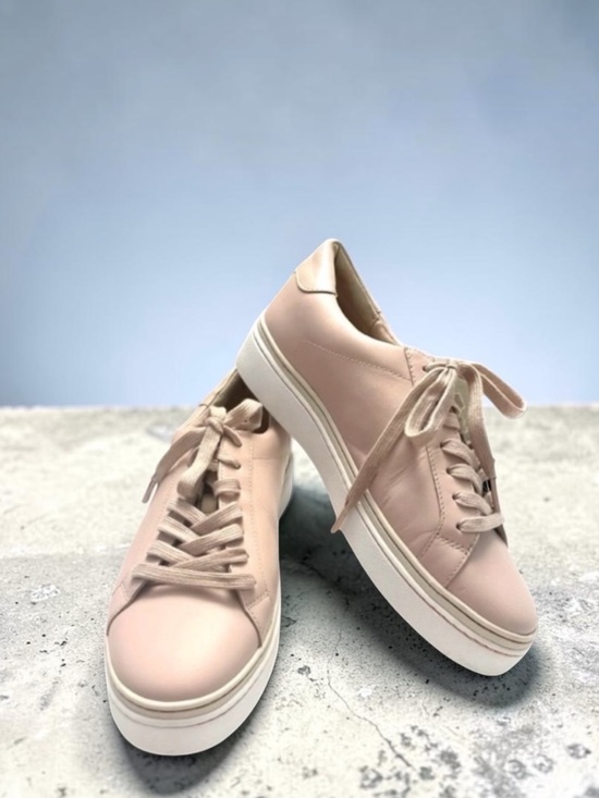 Michael Kors Shoes - MICHAEL KORS BLUSH PINK LEATHER LACE UP SNEAKERS SIZE 10